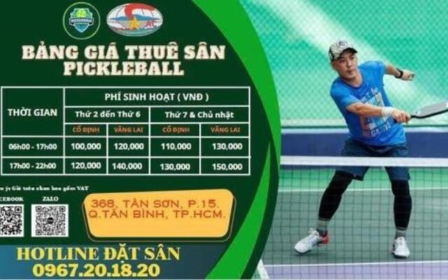 Sân Pickleball Hàng Không Phía Nam: Địa điểm lý tưởng cho người yêu Pickleball tại quận Tân Bình, TP.HCM